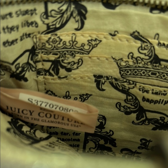 Vintage Juicy Couture Metallic Platinum/Gold wristlet with Iconic crown and logo - Picture 14 of 16
